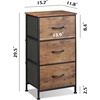 image:imageWLIVE 3 Drawer and 5 Drawer Dresser Set Dresser for Bedroom Closet Hallway Storage Organizer Unit Dressers amp Chests of Drawers with Fabric Bins Rustic Brown Wood Grain Print