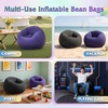 image:imageWLIVE 4 Pcs Inflatable Bean Bag Chair Purple2 Black1 Beige1