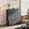 image:imageWLIVE 5 Drawer and 9 Drawer Dresser Set Dresser for Bedroom Closet Hallway Storage Organizer Unit Dressers amp Chests of Drawers with Fabric Bins Dark Grey