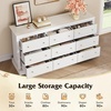 image:imageWLIVE 63 Dresser for Bedroom Modern 9 Drawer Dresser with Exclusive AntiTip Structure Large Wooden Chest of Drawers with Metal Handles for Living Room Hallway Closet Home Furniture WhiteWhite