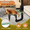 image:imageWLIVE Glass Coffee Table Small Modern Coffee Table for Living Room with Wave Textured Glass amp Metal Frame Square Center Table for Small Spaces Apartment Office 264 x 264in Dark BlackBlacktriangle36in