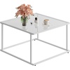 image:imageWLIVE Glass Coffee Table Small Modern Coffee Table for Living Room with Wave Textured Glass amp Metal Frame Square Center Table for Small Spaces Apartment Office 264 x 264in Dark BlackWhitesquare