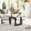 image:imageWLIVE Glass Coffee Table Small Modern Coffee Table for Living Room with Wave Textured Glass amp Metal Frame Square Center Table for Small Spaces Apartment Office 264 x 264in Dark BlackBlacktriangle32in