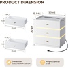 image:imageWLIVE LED Nightstand with Wireless Charging Station Motion Sensor LED Bedside Table 2 Drawers and 1 Open Storage Shelf Modern Night Stand for Bedroom amp Gaming Room BlackWhite