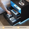 image:imageWLIVE LED Nightstand with Wireless Charging Station Motion Sensor LED Bedside Table 2 Drawers and 1 Open Storage Shelf Modern Night Stand for Bedroom amp Gaming Room BlackBlack