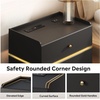 image:imageWLIVE LED Nightstand with Wireless Charging Station Motion Sensor LED Bedside Table 2 Drawers and 1 Open Storage Shelf Modern Night Stand for Bedroom amp Gaming Room BlackBlack