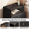 image:imageWLIVE LED Nightstand with Wireless Charging Station Motion Sensor LED Bedside Table 2 Drawers and 1 Open Storage Shelf Modern Night Stand for Bedroom amp Gaming Room BlackBlack