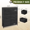image:imageWLIVE Storage Organizer Unit with 11 Fabric Bins Storage Drawers Organizer with Steel Frame Tall Storage Tower Organizaton for Living Room Hallway Office Cream WhiteCharcoal Black