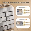 image:imageWLIVE Storage Organizer Unit with 11 Fabric Bins Storage Drawers Organizer with Steel Frame Tall Storage Tower Organizaton for Living Room Hallway Office Cream WhiteLight Grey