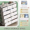 image:imageWLIVE Storage Organizer Unit with 11 Fabric Bins Storage Drawers Organizer with Steel Frame Tall Storage Tower Organizaton for Living Room Hallway Office Cream WhiteWhite