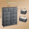 image:imageWLIVE Storage Organizer Unit with 11 Fabric Bins Storage Drawers Organizer with Steel Frame Tall Storage Tower Organizaton for Living Room Hallway Office Cream WhiteDark Grey