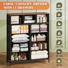 image:imageWLIVE Storage Organizer Unit with 11 Fabric Bins Storage Drawers Organizer with Steel Frame Tall Storage Tower Organizaton for Living Room Hallway Office Cream WhitePattern