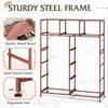image:imageWLIVE Storage Organizer Unit with 11 Fabric Bins Storage Drawers Organizer with Steel Frame Tall Storage Tower Organizaton for Living Room Hallway Office Cream WhitePink