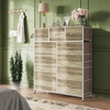 image:imageWLIVE Storage Organizer Unit with 11 Fabric Bins Storage Drawers Organizer with Steel Frame Tall Storage Tower Organizaton for Living Room Hallway Office Cream WhiteGreige