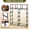 image:imageWLIVE Storage Organizer Unit with 11 Fabric Bins Storage Drawers Organizer with Steel Frame Tall Storage Tower Organizaton for Living Room Hallway Office Cream WhiteRustic Brown Wood Grain Print