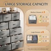 image:imageWLIVE Storage Organizer Unit with 11 Fabric Bins Storage Drawers Organizer with Steel Frame Tall Storage Tower Organizaton for Living Room Hallway Office Cream WhiteDark Grey