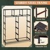 image:imageWLIVE Storage Organizer Unit with 11 Fabric Bins Storage Drawers Organizer with Steel Frame Tall Storage Tower Organizaton for Living Room Hallway Office Cream WhiteCharcoal Black Wood Grain Print