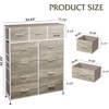 image:imageWLIVE Storage Organizer Unit with 11 Fabric Bins Storage Drawers Organizer with Steel Frame Tall Storage Tower Organizaton for Living Room Hallway Office Cream WhiteGreige