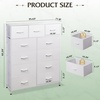 image:imageWLIVE Storage Organizer Unit with 11 Fabric Bins Storage Drawers Organizer with Steel Frame Tall Storage Tower Organizaton for Living Room Hallway Office Cream WhiteWhite