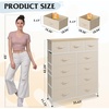 image:imageWLIVE Storage Organizer Unit with 11 Fabric Bins Storage Drawers Organizer with Steel Frame Tall Storage Tower Organizaton for Living Room Hallway Office Cream WhiteCream White