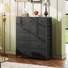 image:imageWLIVE Storage Organizer Unit with 11 Fabric Bins Storage Drawers Organizer with Steel Frame Tall Storage Tower Organizaton for Living Room Hallway Office Cream WhiteCharcoal Black