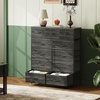 image:imageWLIVE Storage Organizer Unit with 11 Fabric Bins Storage Drawers Organizer with Steel Frame Tall Storage Tower Organizaton for Living Room Hallway Office Cream WhiteCharcoal Black Wood Grain Print