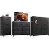 image:imageWLIVE 4 Drawer 7 Drawer and 9 Drawer Dresser Set Dresser for Bedroom Closet Hallway Storage Organizer Unit Dressers amp Chests of Drawers Charcoal Black
