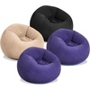 image:imageWLIVE 4 Pcs Inflatable Bean Bag Chair Purple2 Black1 Beige1