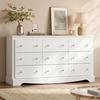 image:imageWLIVE 63 Dresser for Bedroom Modern 9 Drawer Dresser with Exclusive AntiTip Structure Large Wooden Chest of Drawers with Metal Handles for Living Room Hallway Closet Home Furniture WhiteWhite
