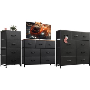 image:imageWLIVE 4 Drawer 7 Drawer and 9 Drawer Dresser Set Dresser for Bedroom Closet Hallway Storage Organizer Unit Dressers amp Chests of Drawers Charcoal Black