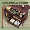 image:imageWLIVE Round Lift Top Coffee Table with Storage Shelf and Hidden Compartment Farmhouse Small Coffee Table with 2 Tier for Living Room and Home Office Rustic BrownEspresso