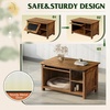 image:imageWLIVE Round Lift Top Coffee Table with Storage Shelf and Hidden Compartment Farmhouse Small Coffee Table with 2 Tier for Living Room and Home Office Rustic BrownDark Brown
