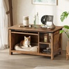 image:imageWLIVE Round Lift Top Coffee Table with Storage Shelf and Hidden Compartment Farmhouse Small Coffee Table with 2 Tier for Living Room and Home Office Rustic BrownDark Brown