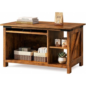 image:imageWLIVE Round Lift Top Coffee Table with Storage Shelf and Hidden Compartment Farmhouse Small Coffee Table with 2 Tier for Living Room and Home Office Rustic BrownDark Brown