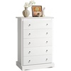 image:imageWLIVE 6 Drawer Dresser for Bedroom59 Wood Dresser with AntiTip Structure  SGS Certification Large Modern Chest of Drawers for Living Room Hallway Closet Home Furniture TV stand BlackWhite