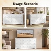 image:imageWLIVE 6 Drawer Dresser for Bedroom59 Wood Dresser with AntiTip Structure  SGS Certification Large Modern Chest of Drawers for Living Room Hallway Closet Home Furniture TV stand BlackWhite