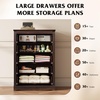 image:imageWLIVE 6 Drawer Dresser for Bedroom59 Wood Dresser with AntiTip Structure  SGS Certification Large Modern Chest of Drawers for Living Room Hallway Closet Home Furniture TV stand BlackRustic Brown