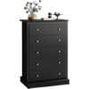 image:imageWLIVE 6 Drawer Dresser for Bedroom59 Wood Dresser with AntiTip Structure  SGS Certification Large Modern Chest of Drawers for Living Room Hallway Closet Home Furniture TV stand BlackBlack