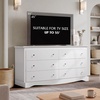 image:imageWLIVE 6 Drawer Dresser for Bedroom59 Wood Dresser with AntiTip Structure  SGS Certification Large Modern Chest of Drawers for Living Room Hallway Closet Home Furniture TV stand BlackWhite
