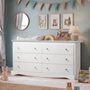 image:imageWLIVE 6 Drawer Dresser for Bedroom59 Wood Dresser with AntiTip Structure  SGS Certification Large Modern Chest of Drawers for Living Room Hallway Closet Home Furniture TV stand BlackWhite