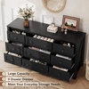 image:imageWLIVE Brown Dresser for Bedroom 9 Drawer Wooden Chest of Drawers with SGSTested AntiTip Design 62 Inch Wide Rustic Dresser TV Stand for Living Room Hallway and Closet Large Storage CabinetBlack