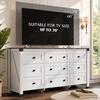 image:imageWLIVE Brown Dresser for Bedroom 9 Drawer Wooden Chest of Drawers with SGSTested AntiTip Design 62 Inch Wide Rustic Dresser TV Stand for Living Room Hallway and Closet Large Storage CabinetWhite