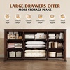 image:imageWLIVE Brown Dresser for Bedroom 9 Drawer Wooden Chest of Drawers with SGSTested AntiTip Design 62 Inch Wide Rustic Dresser TV Stand for Living Room Hallway and Closet Large Storage CabinetRustic Brown