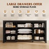 image:imageWLIVE Brown Dresser for Bedroom 9 Drawer Wooden Chest of Drawers with SGSTested AntiTip Design 62 Inch Wide Rustic Dresser TV Stand for Living Room Hallway and Closet Large Storage CabinetBlack