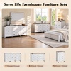 image:imageWLIVE Brown Dresser for Bedroom 9 Drawer Wooden Chest of Drawers with SGSTested AntiTip Design 62 Inch Wide Rustic Dresser TV Stand for Living Room Hallway and Closet Large Storage CabinetWhite