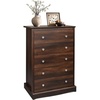 image:imageWLIVE 6 Drawer Dresser for Bedroom59 Wood Dresser with AntiTip Structure  SGS Certification Large Modern Chest of Drawers for Living Room Hallway Closet Home Furniture TV stand BlackRustic Brown