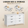 image:imageWLIVE 5 Drawer Black Dresser for Bedroom Unique AntiTip Structure Wood Chest of Drawers with Mental Handles Tall Storage Organizer Cabinet for Living Room Hallway Closet HomeWhite