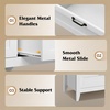 image:imageWLIVE 5 Drawer Black Dresser for Bedroom Unique AntiTip Structure Wood Chest of Drawers with Mental Handles Tall Storage Organizer Cabinet for Living Room Hallway Closet HomeWhite
