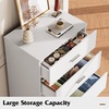 image:imageWLIVE 5 Drawer Black Dresser for Bedroom Unique AntiTip Structure Wood Chest of Drawers with Mental Handles Tall Storage Organizer Cabinet for Living Room Hallway Closet HomeWhite