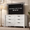 image:imageWLIVE 5 Drawer Black Dresser for Bedroom Unique AntiTip Structure Wood Chest of Drawers with Mental Handles Tall Storage Organizer Cabinet for Living Room Hallway Closet HomeWhite
